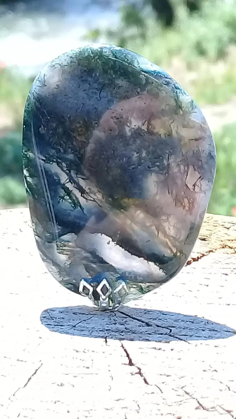 Load image into Gallery viewer, Agate mousse pendentif Grade A ++++ Agate mousse pendentif
