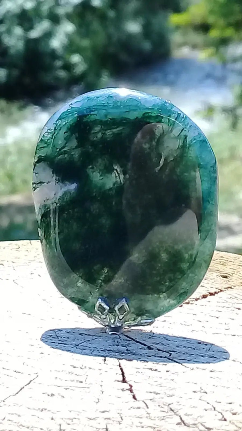 Load image into Gallery viewer, Agate mousse pendentif Grade A ++++ Agate mousse pendentif
