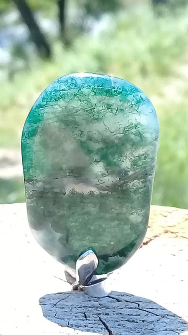 Agate mousse pendentif Grade A ++++ Agate mousse pendentif