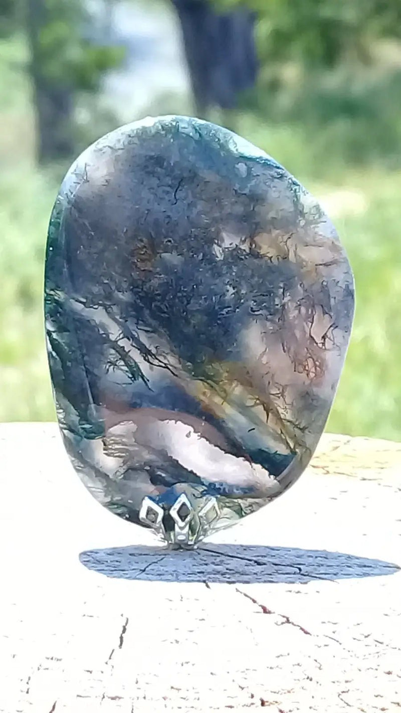 Load image into Gallery viewer, Agate mousse pendentif Grade A ++++ Agate mousse pendentif
