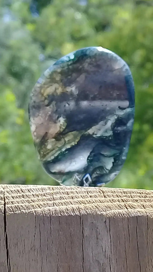 Agate mousse pendentif Grade A ++++ Agate mousse pendentif