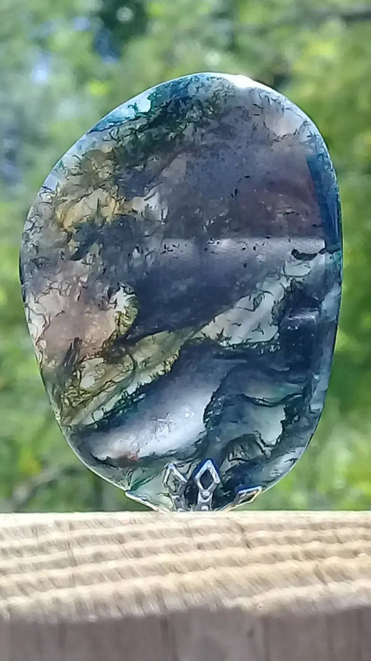 Agate mousse pendentif Grade A ++++ Agate mousse pendentif