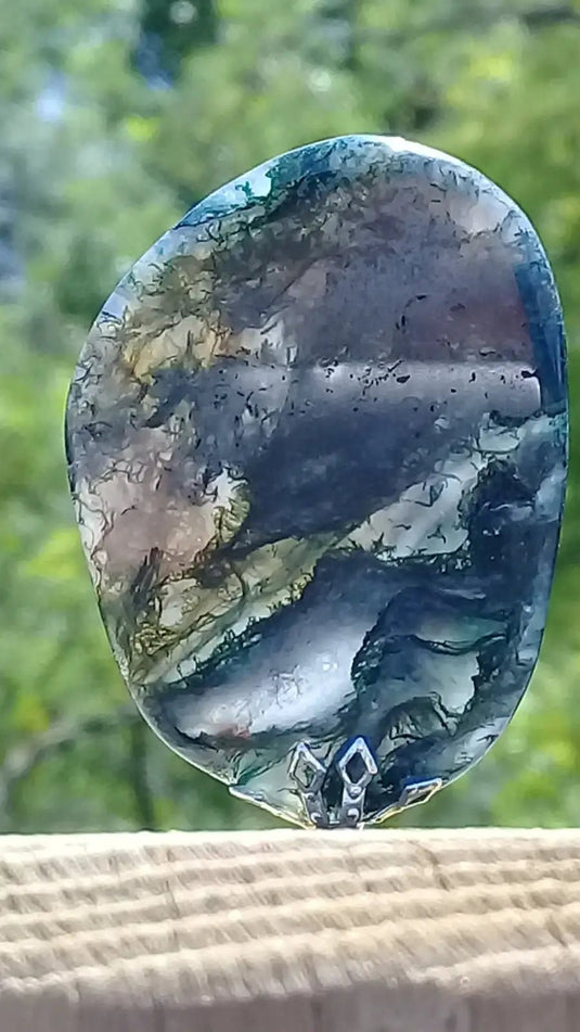 Agate mousse pendentif Grade A ++++ Agate mousse pendentif