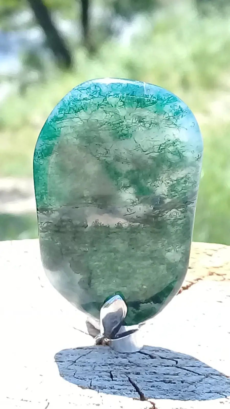 Load image into Gallery viewer, Agate mousse pendentif Grade A ++++ Agate mousse pendentif
