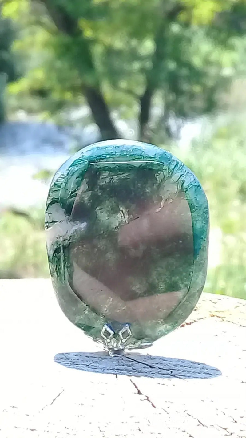 Load image into Gallery viewer, Agate mousse pendentif Grade A ++++ Agate mousse pendentif
