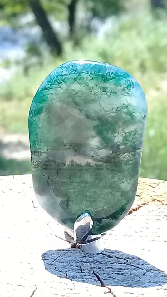 Agate mousse pendentif Grade A ++++ Agate mousse pendentif