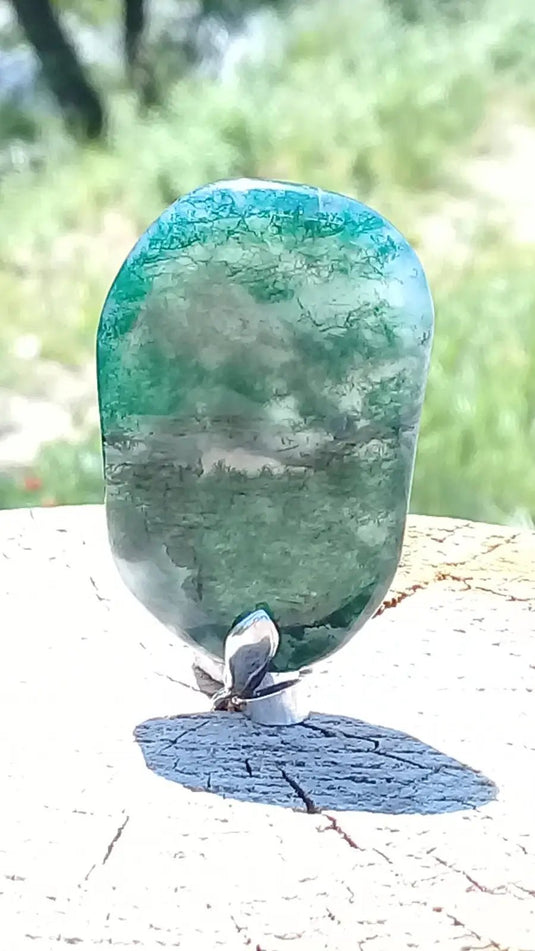 Agate mousse pendentif Grade A ++++ Agate mousse pendentif