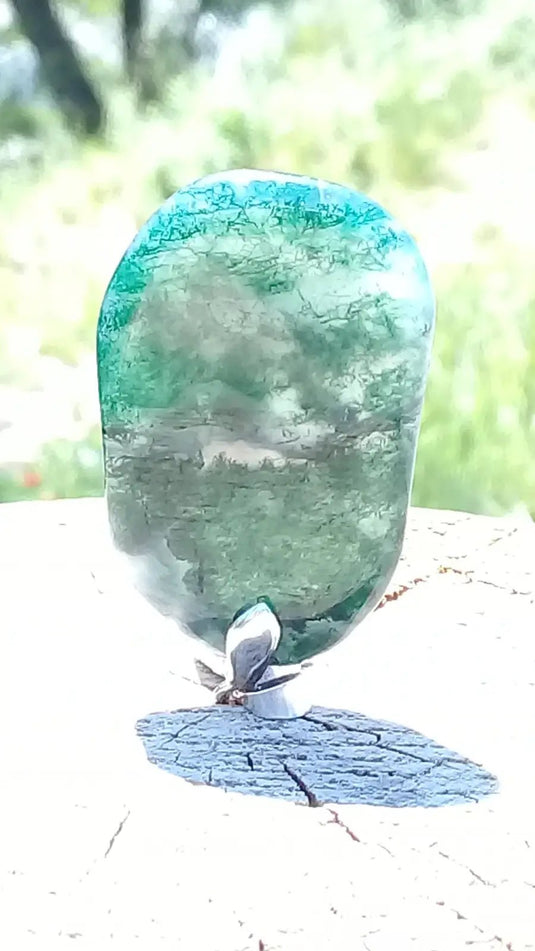 Agate mousse pendentif Grade A ++++ Agate mousse pendentif