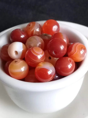 Agate rubanée Grade A++++ Prix perle à l’unité Diam 8mm Agate rubanée perle