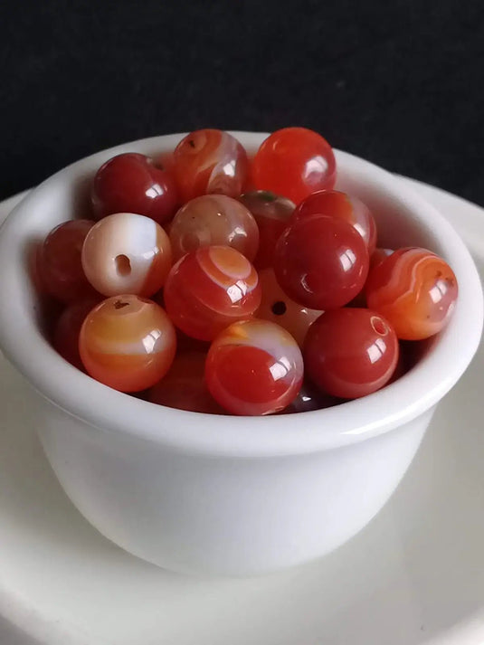 Agate rubanée Grade A++++ Prix perle à l’unité Diam 8mm Agate rubanée perle