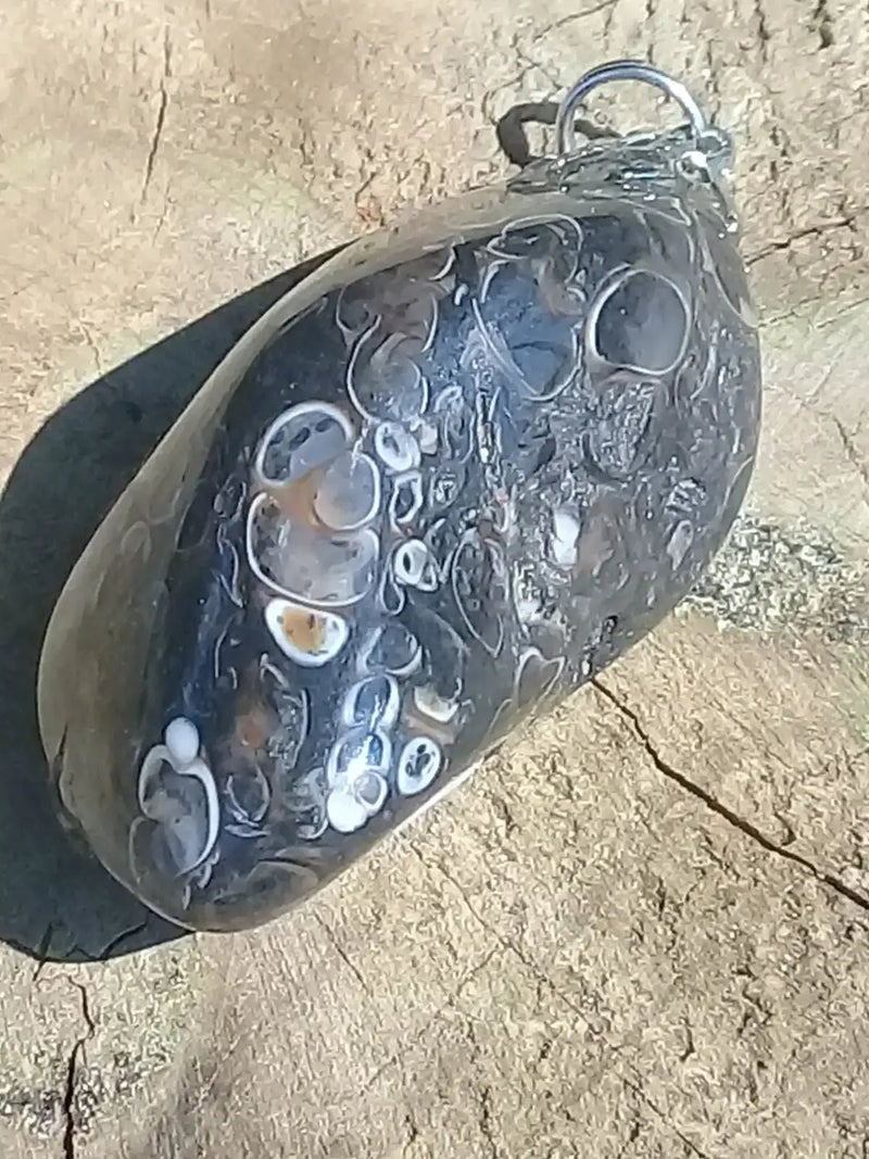 Chargez l&#39;image dans la visionneuse de la galerie, Agate Turitelle d’Uruguay pendentif Grade A++++ Agate Turitelles fossile pendentif
