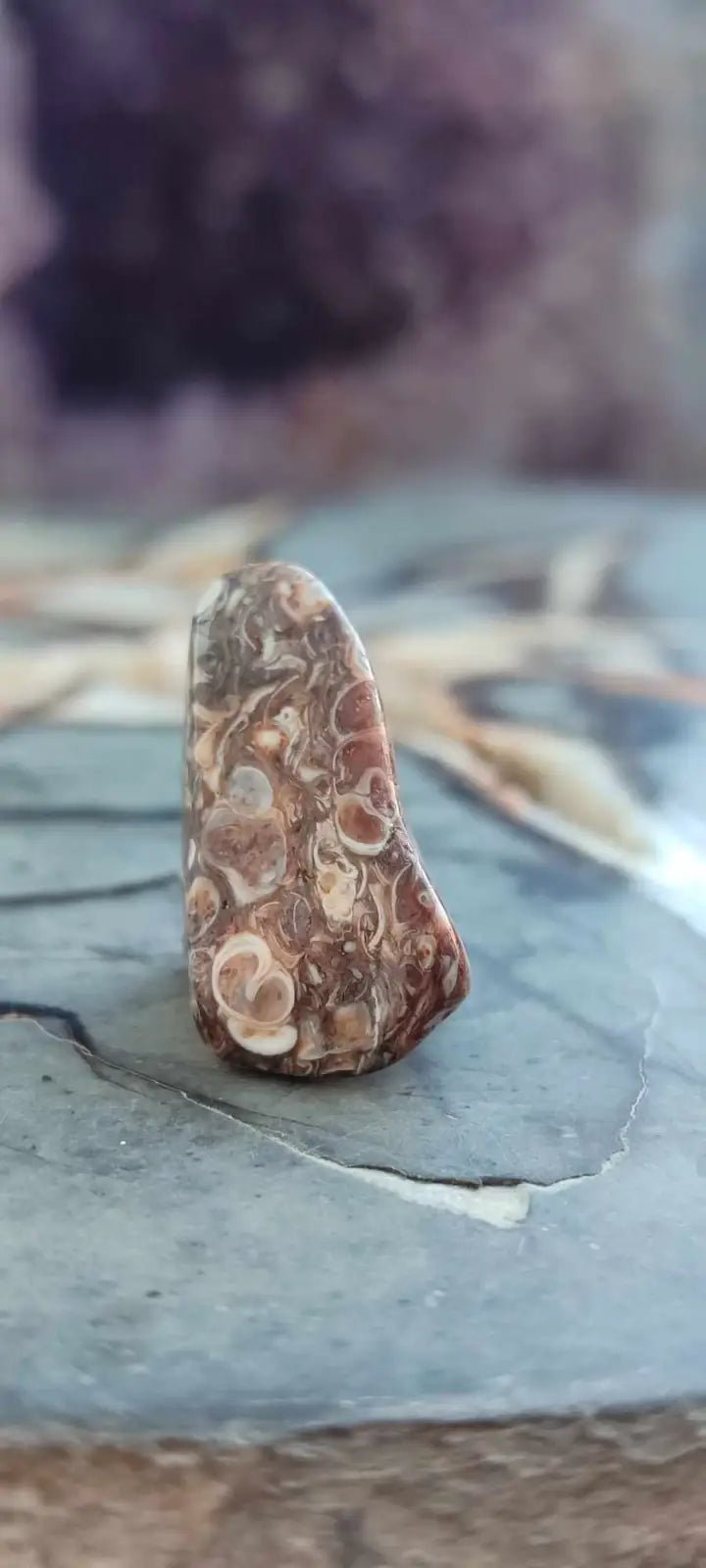 Chargez l&#39;image dans la visionneuse de la galerie, Agate Turitelle d’Uruguay pierre roulée Grade A++++ Agate Turitelle pierre roulée
