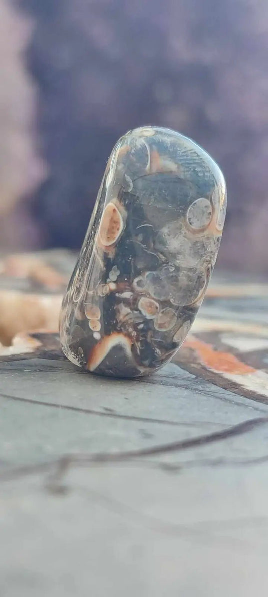 Agate Turitelle d’Uruguay pierre roulée Grade A++++ Agate Turitelle pierre roulée