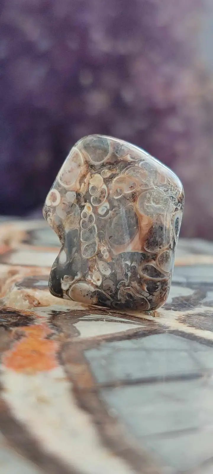 Chargez l&#39;image dans la visionneuse de la galerie, Agate Turitelle d’Uruguay pierre roulée Grade A++++ Agate Turitelle pierre roulée
