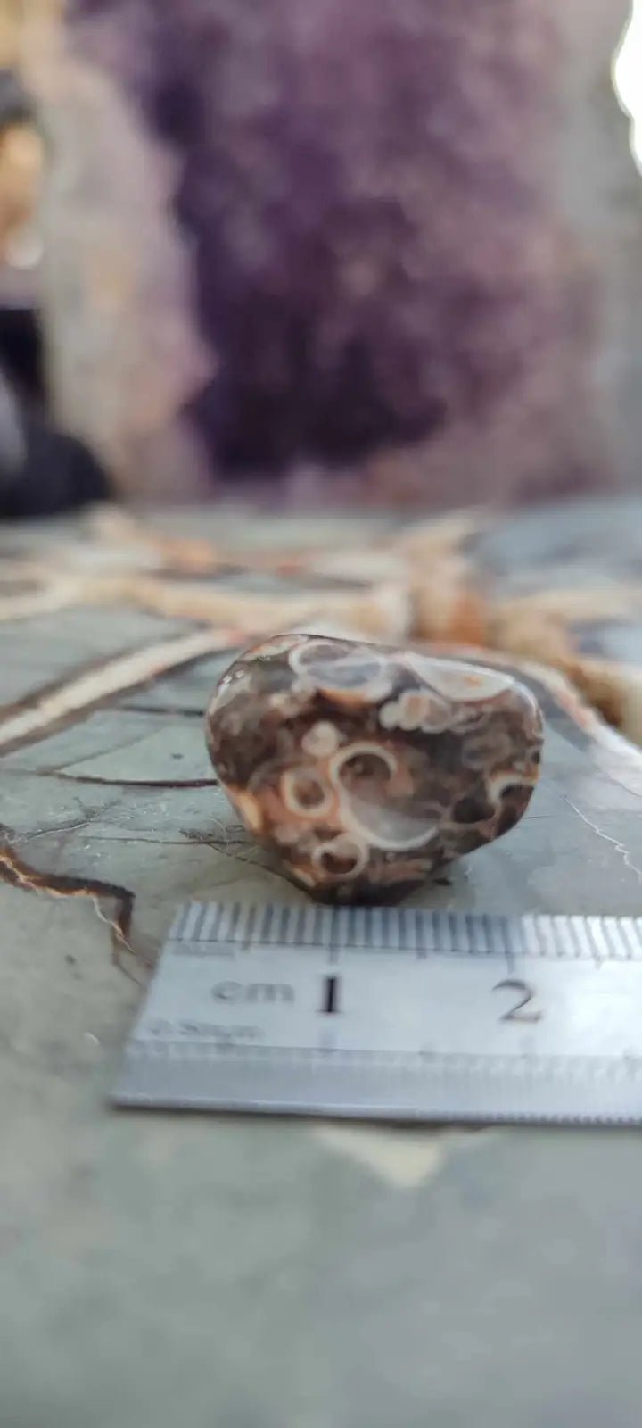 Chargez l&#39;image dans la visionneuse de la galerie, Agate Turitelle d’Uruguay pierre roulée Grade A++++ Agate Turitelle pierre roulée
