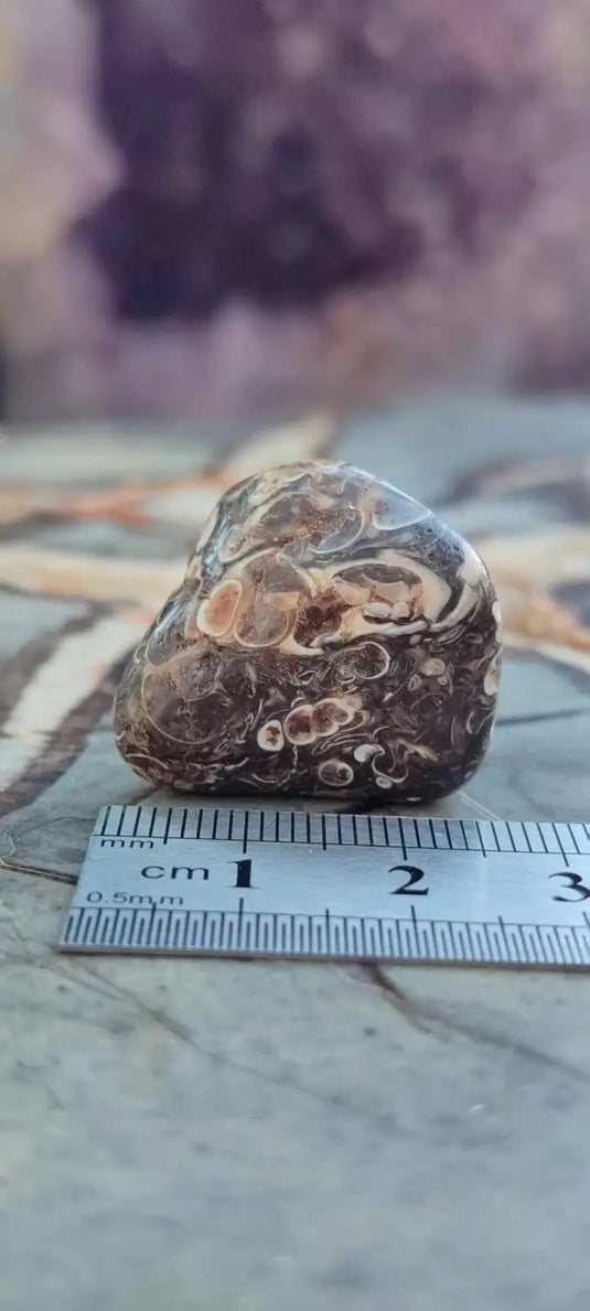Agate Turitelle d’Uruguay pierre roulée Grade A++++ Agate Turitelle pierre roulée