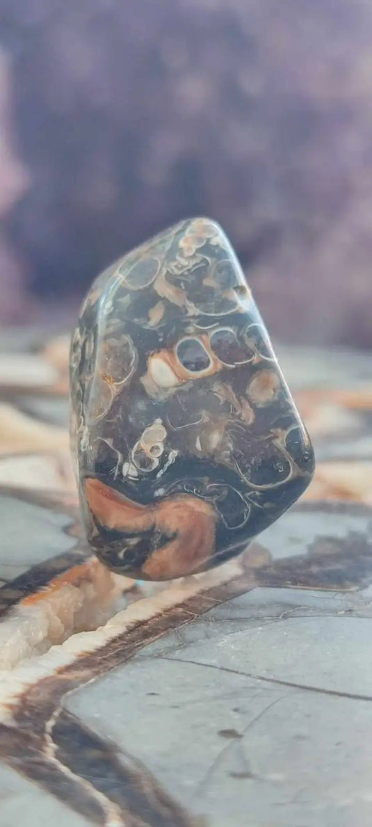 Agate Turitelle d’Uruguay pierre roulée Grade A++++ Agate Turitelle pierre roulée