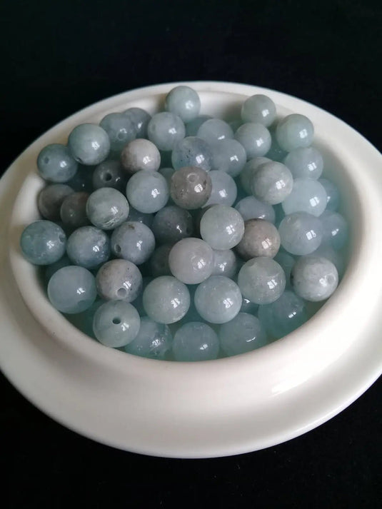 Aigue-Marine du Brésil perle Grade A++++ Prix perle à l’unité Diamètre 8mm Aigue-Marine perles 8mm