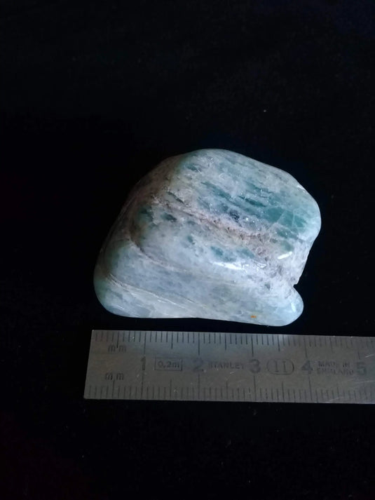 Aigue marine pierre roulée Grade A ++++ Aigue-Marine pierre roulée Dans la besace du p'tit Poucet   
