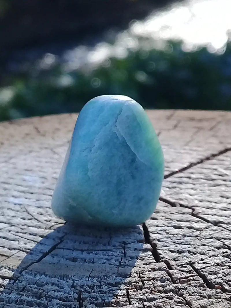 Chargez l'image dans la visionneuse de la galerie, Amazonite du Brésil pierre roulée Grade A++++ Amazonite du Brésil pierre roulée
