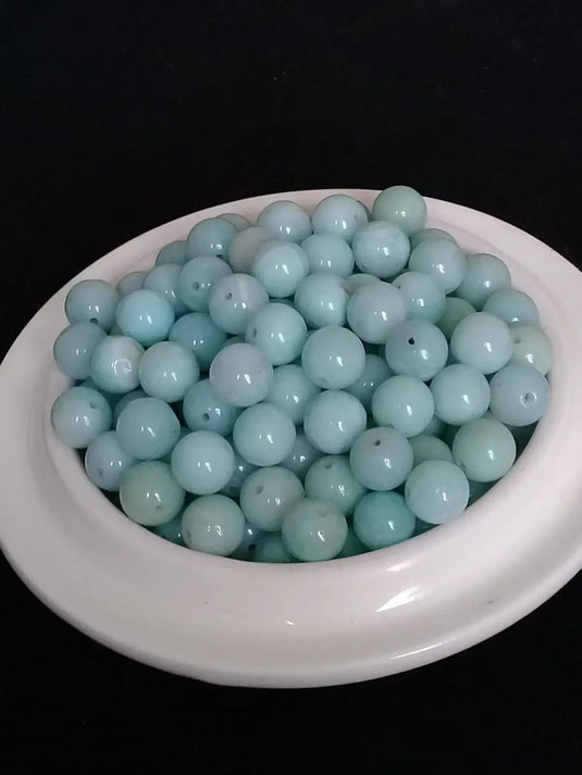 Amazonite du Pérou perle Grade A++++ Prix perle à l’unité Diamètre 8mm Amazonite du Pérou perles 8mm
