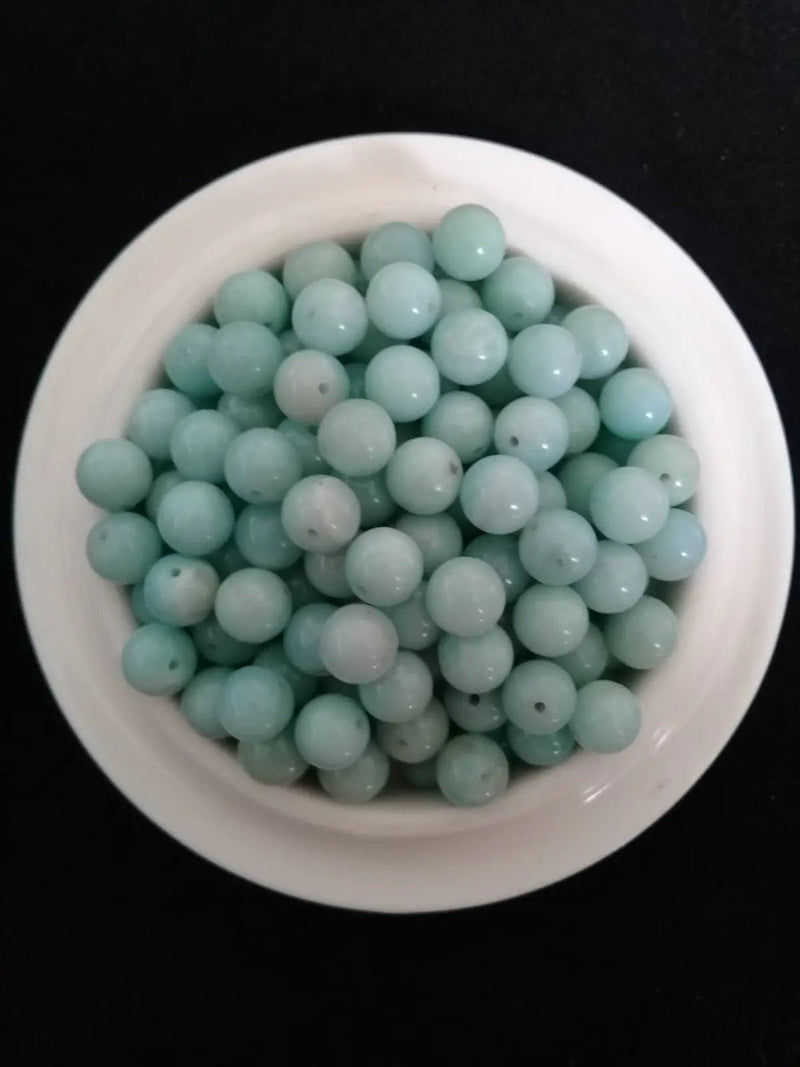 Load image into Gallery viewer, Amazonite du Pérou perle Grade A++++ Prix perle à l’unité Diamètre 8mm Amazonite du Pérou perles 8mm
