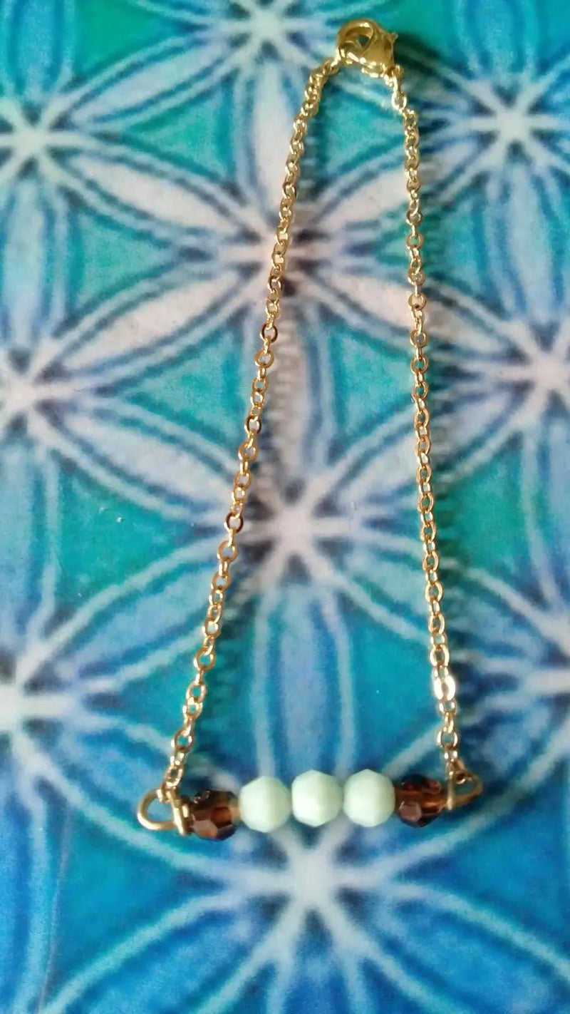 Load image into Gallery viewer, Amazonite parure bracelet et collier facettés sur chaîne en Or Grade A ++++ Amazonite parure
