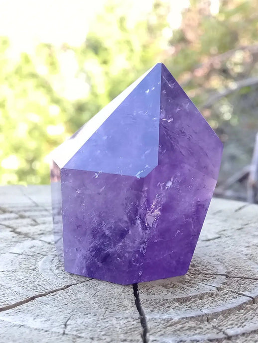 Améthyste du Brésil colonne Grade A ++++ Améthyste du Brésil colonne