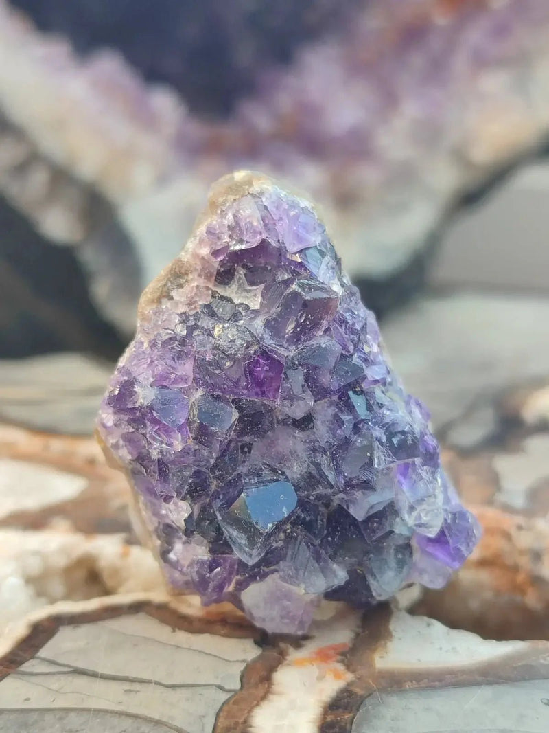 Load image into Gallery viewer, Améthyste d’Uruguay Authentique - Morceau de Druse - Grade Prémium Améthyste d’Uruguay druse
