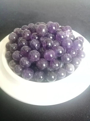 Améthyste d’Uruguay - Perle Ø 8mm - Grade Prémium - Vendues à l’unité Diamètre 8mm Améthyste d’Uruguay perle 8mm