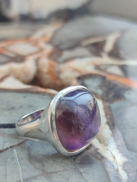 Amétrine de Bolivie - Bague Ø 1.7cm (corps de bague acier) - Grade Premium Amétrine de Bolivie Bague