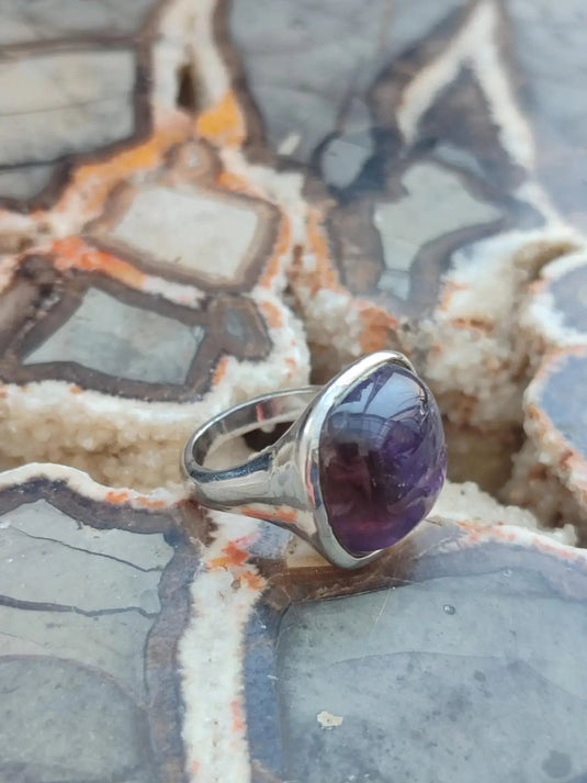 Amétrine de Bolivie - Bague Ø 1.7cm (corps de bague acier) - Grade Premium Amétrine de Bolivie Bague