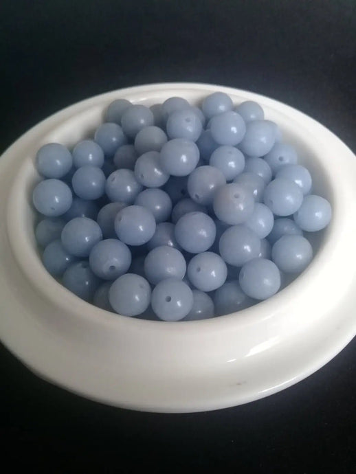 Angélite du Pérou perle Grade A++++ Prix perle à l’unité Diamètre 8mm Perle Angélite 8mm