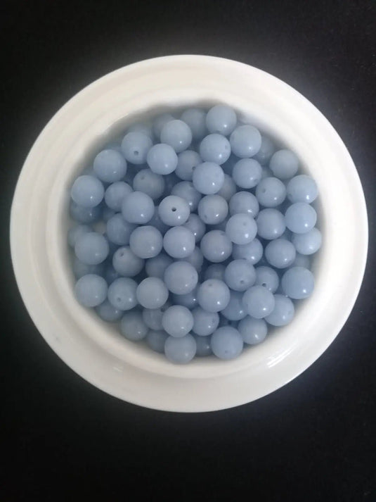 Angélite du Pérou perle Grade A++++ Prix perle à l’unité Diamètre 8mm Perle Angélite 8mm