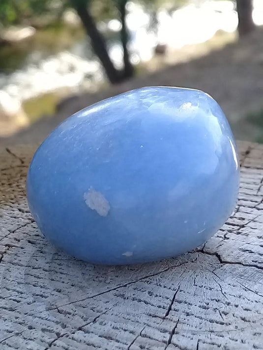 Angélite galet 4,2 X 3,5 X 2,5cm Grade A ++++ Angélite galet