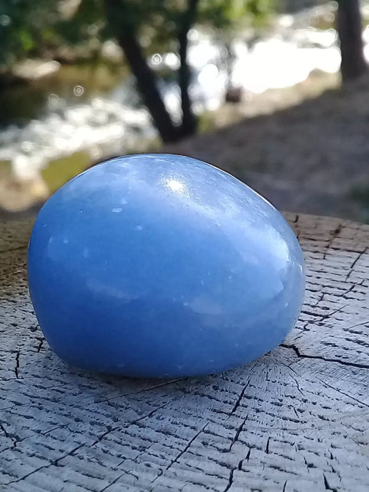 Angélite galet 4,2 X 3,5 X 2,5cm Grade A ++++ Angélite galet