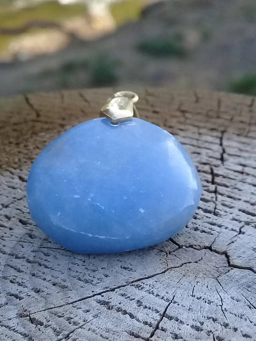 Angélite pendentif Grade A ++++ Angélite pendentif