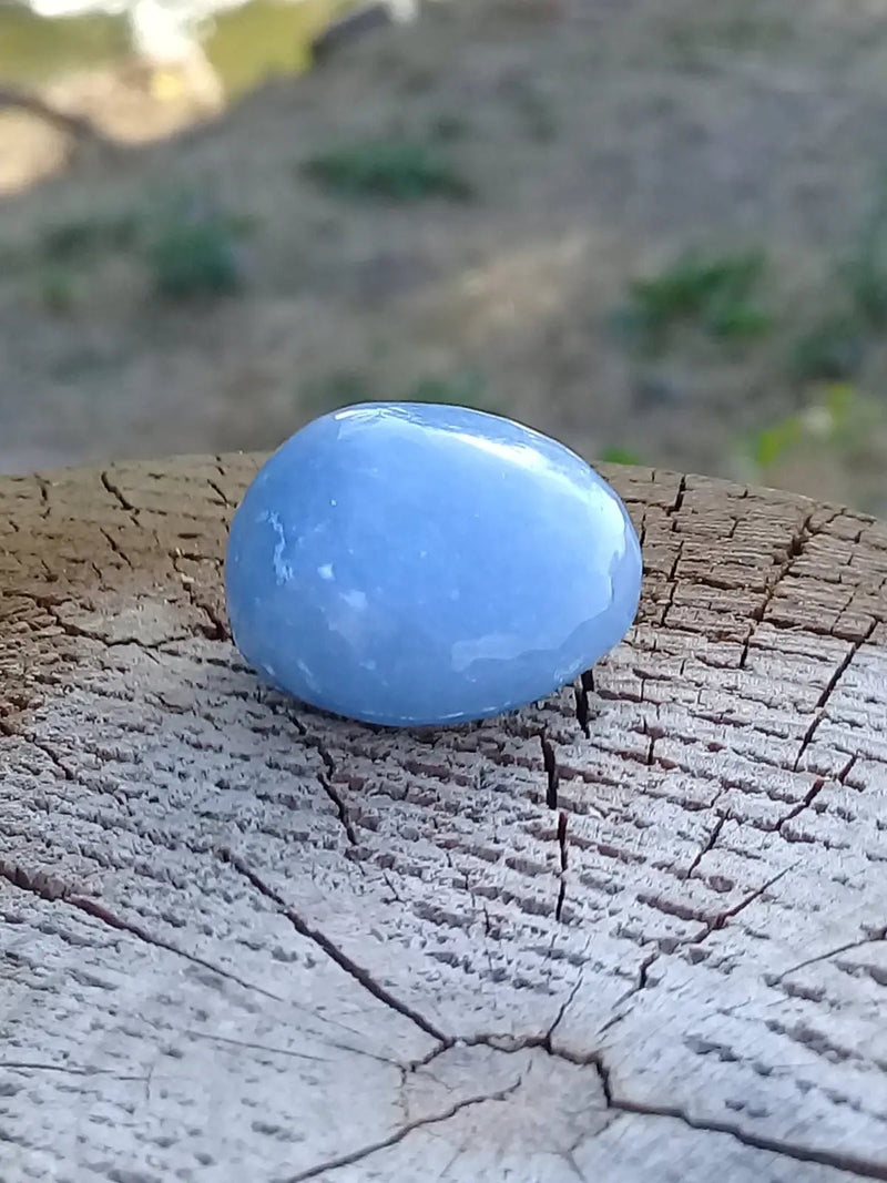 Load image into Gallery viewer, Angélite pierre roulée Grade A ++++ Angélite pierre roulée
