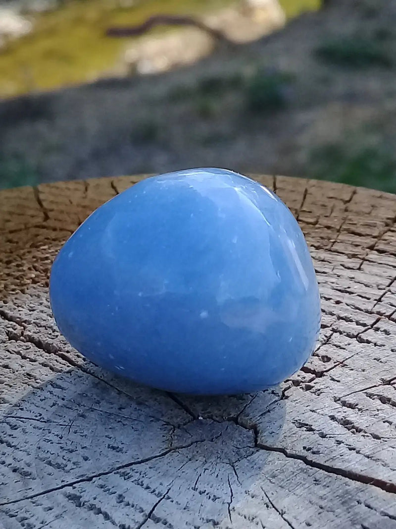 Chargez l&#39;image dans la visionneuse de la galerie, Angélite pierre roulée Grade A ++++ Angélite pierre roulée
