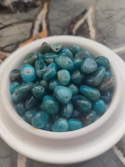 Apatite bleue du Brésil - Perles Forme Libre pour Création de Bijoux - Grade Premium Apatite bleue perle forme libre