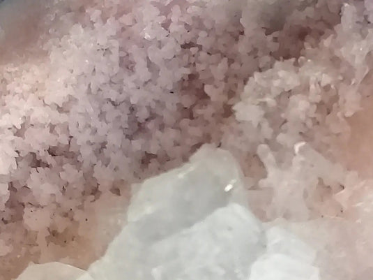 Apophyllite/Rhodochrosite cristallisée Grade A ++++ pièce de Collection Apophyllite sur Rhodochrosite brute cristallisée