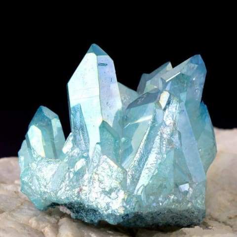 Pendentif en Cristal Aqua-Tanzine-Aura monté sur Argent 925 Grade A ++++