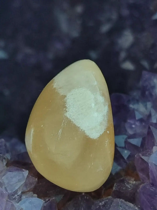 Aragonite blanche de la province d’Almería - Pierre roulée -Grade Prémium Aragonite blanche pierre roulée