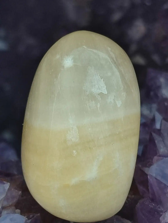 Aragonite blanche de la province d’Almería - Pierre roulée -Grade Prémium Aragonite blanche pierre roulée