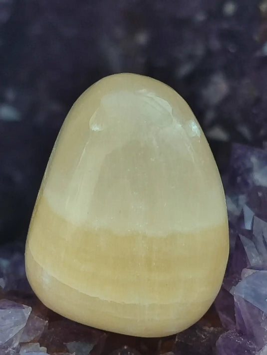 Aragonite blanche de la province d’Almería - Pierre roulée -Grade Prémium Aragonite blanche pierre roulée