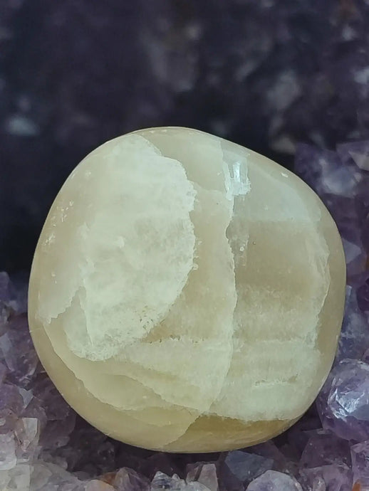 Aragonite blanche de la province d’Almería - Pierre roulée -Grade Prémium Aragonite blanche pierre roulée