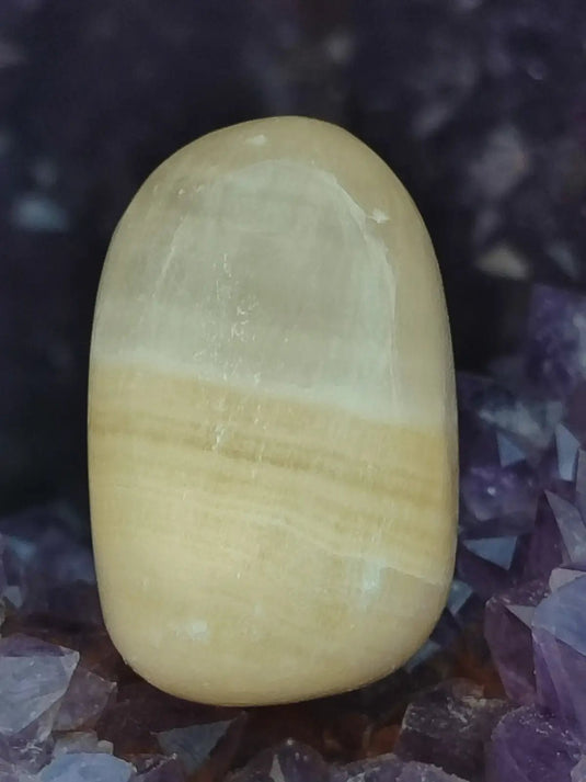 Aragonite blanche de la province d’Almería - Pierre roulée -Grade Prémium Aragonite blanche pierre roulée