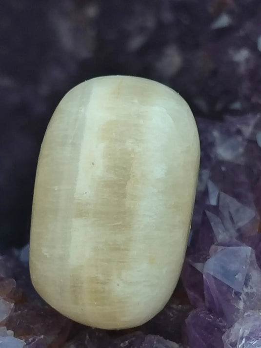 Aragonite blanche de Luzón (Guadalajara) - Pierre roulée -Grade Prémium Aragonite blanche pierre roulée