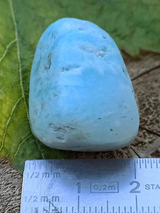 Aragonite Bleue d’Afghanistan - Pierre roulée aspect brut - Grade Prémium Aragonite Bleue pierre roulée aspect brute