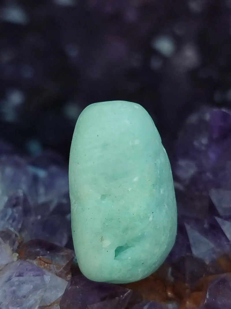 Load image into Gallery viewer, Aragonite Bleue d’Afghanistan - Pierre roulée aspect brut - Grade Prémium Aragonite Bleue pierre roulée aspect brute
